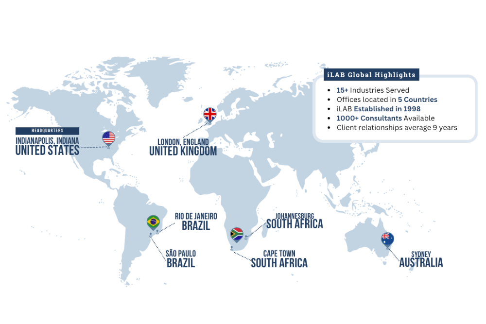 Map of iLAB locations across the globe